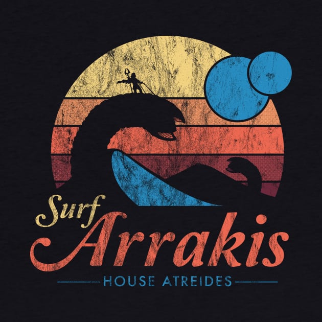 Visit Arrakis - Vintage Distressed Surf - Dune - Sci Fi by Nemons